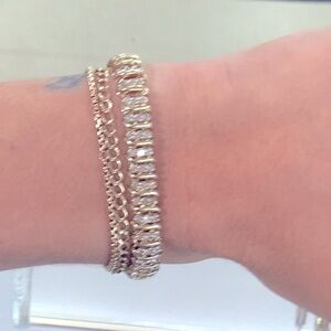 432892 . 10k yellow gold 2.87 approx carat diamond bracelet